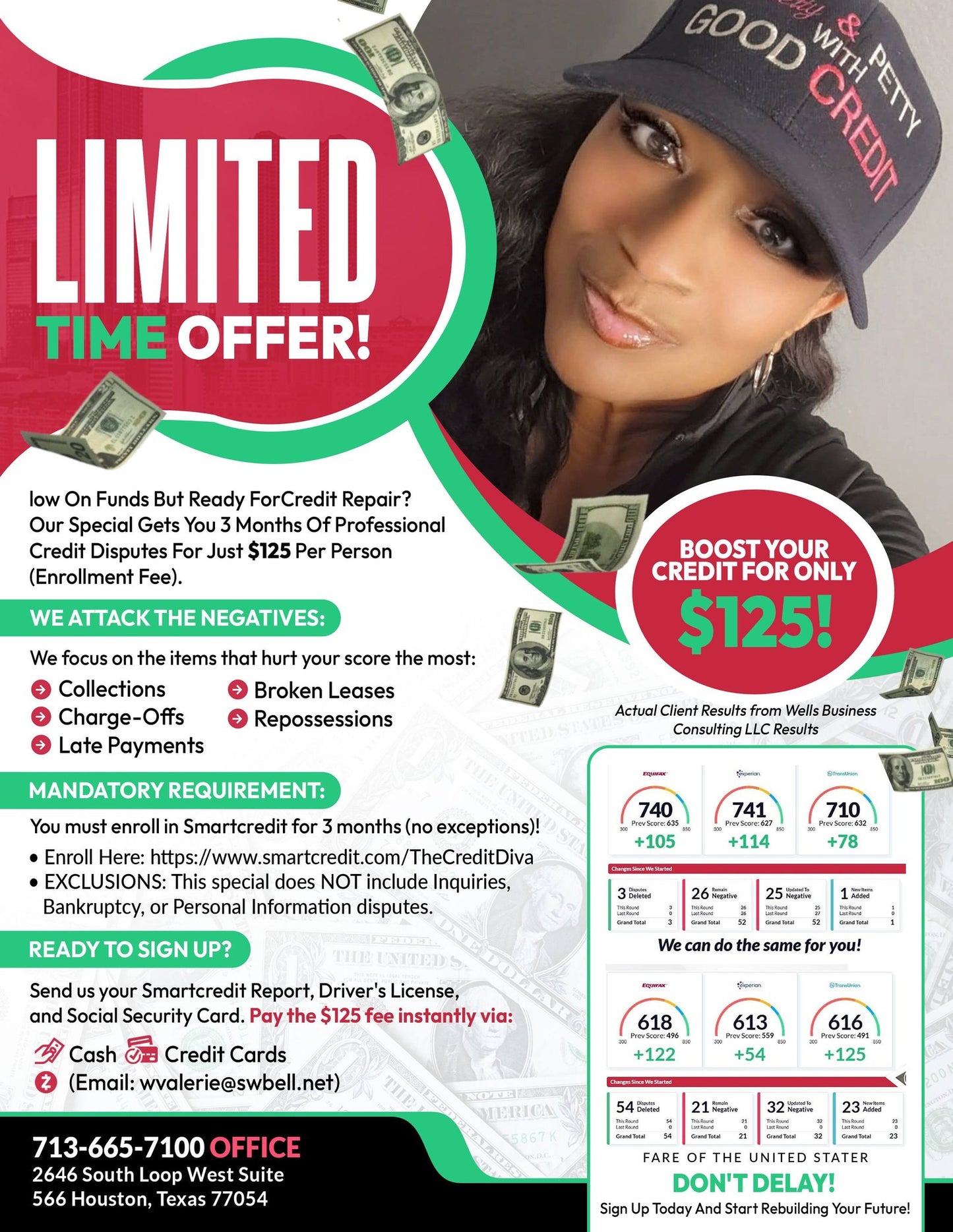 π STOP PUTTING YOUR CREDIT OFF π π³ $125.00 β 3 MONTHS OF DISPUTE SERVICES This is for people who are LOW ON FUNDS