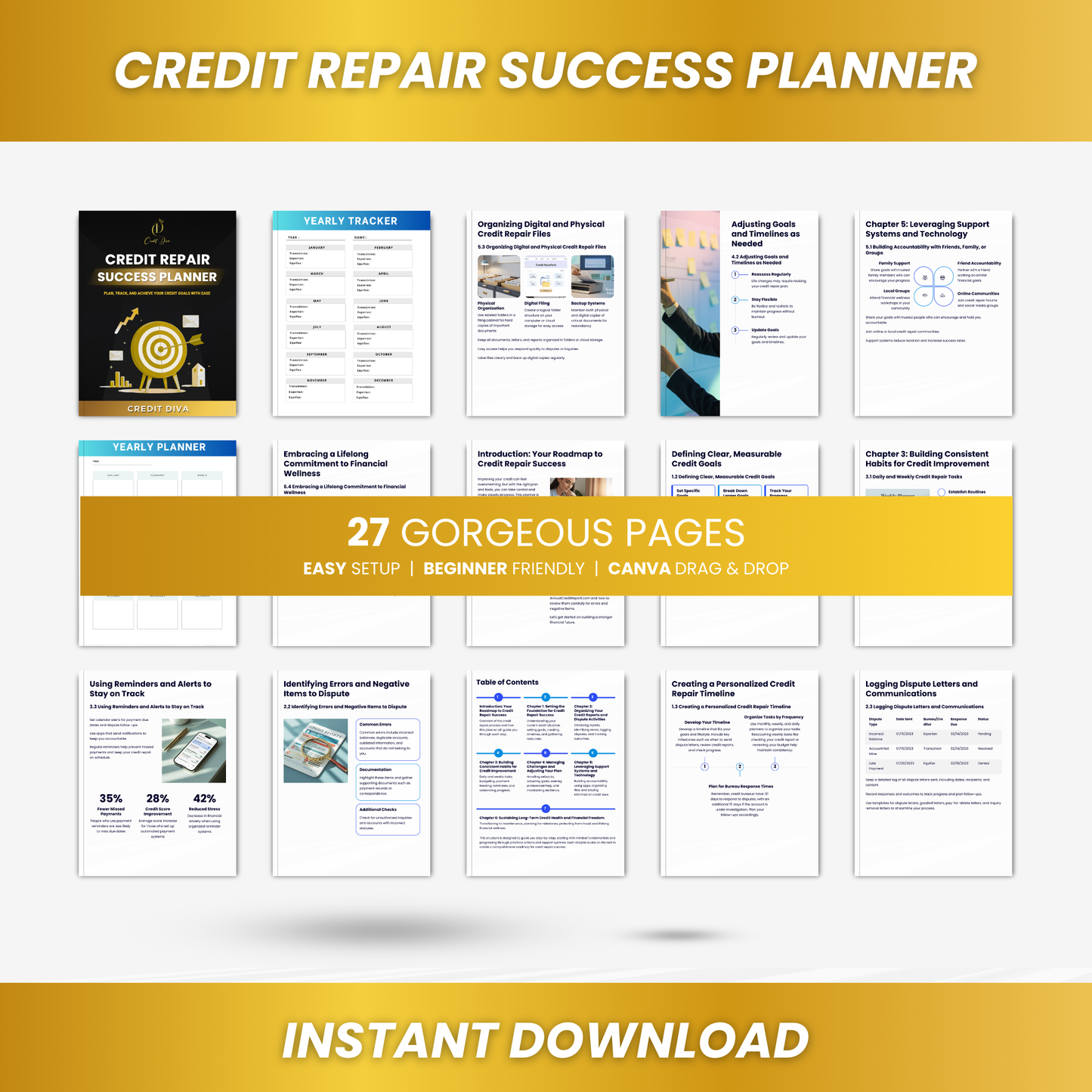 Credit Repair Success Planner