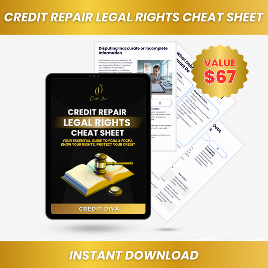 Credit Repair Legal Rights Cheat Sheet