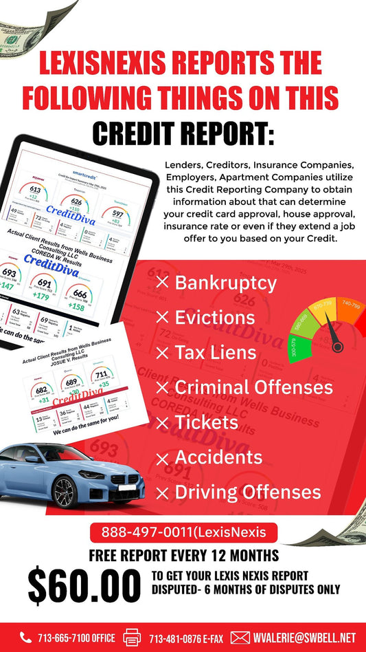🔍 LexisNexis Dispute + CFPB Escalation Package (3 Months)  Price: $60.00 Category: Credit Profile Cleanup | Third-Party Report Disputes